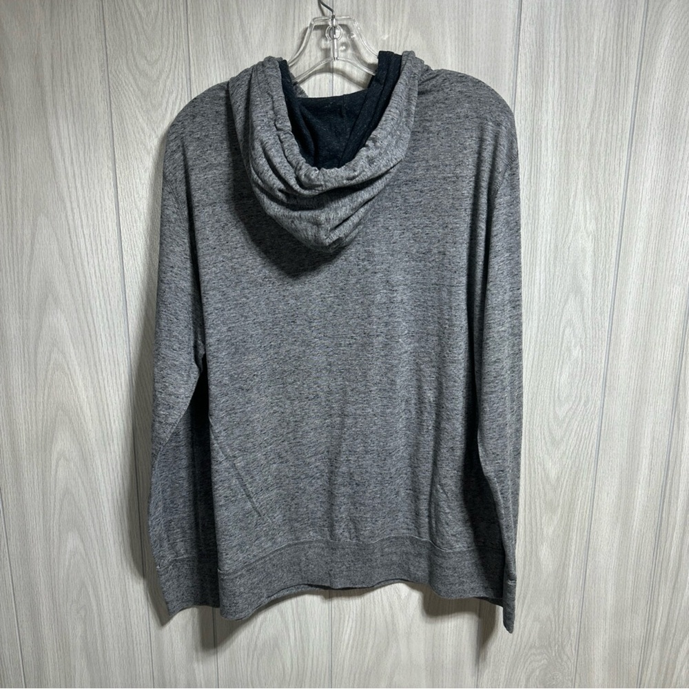 American Eagle Outfitters Athletic Fit Gray Hooded Long Sleeve Shirt Size Large - Picture 4 of 8